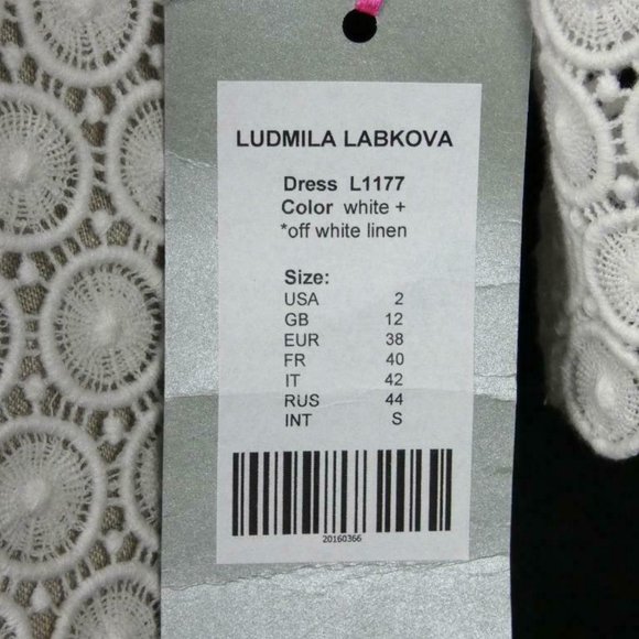 LUDMILA LABKOVA Crochet Eyelet Lace Maxi Dress NWT - Picture 10 of 13